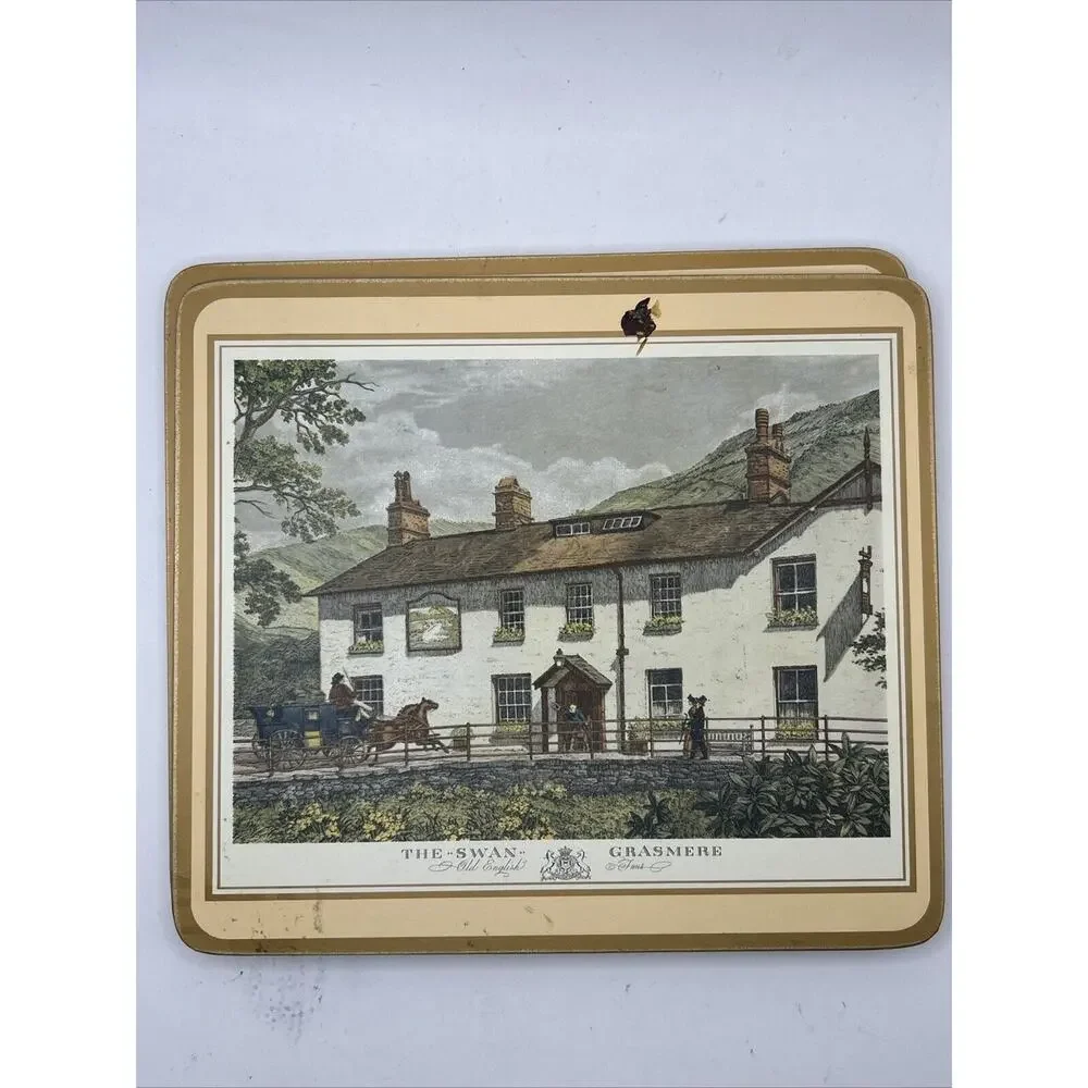 Pimpernel Traditional Collection English Village Place Mats And Coasters Vintage